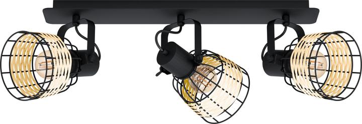 Produktbild EGLO Deckenleuchte ANWICK 1 3x E27 Schwarz/Braun (E27)