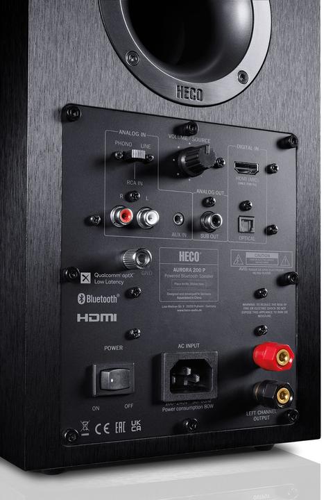 Actual product image Heco Aurora 200 P Active Bookshelf Speaker (1 pair, 70 W)