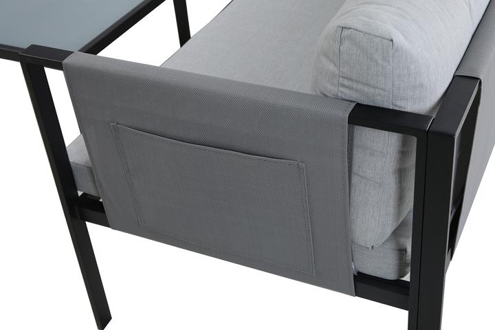 Produktbild Möbilia 1 Ecksofa, 1 Couchtisch, Sitz- + Rückenkissen