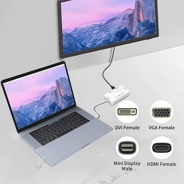 Produktbild Techly Mini-DisplayPort zu HDMI (DVI, VGA, HDMI, 8.50 cm)
