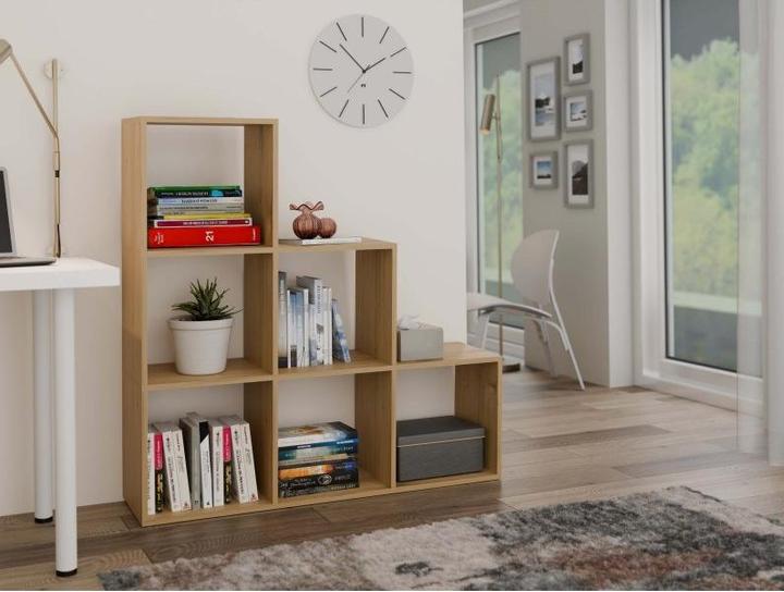 Actual product image Topeshop STEP ARTISAN 3X3 bookshelf for living room (115 x 38 x 115 cm)
