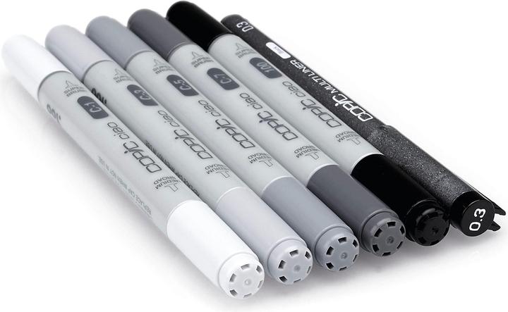 Image du produit Copic Tonalités de gris (Grey, 3 mm, 6 x)