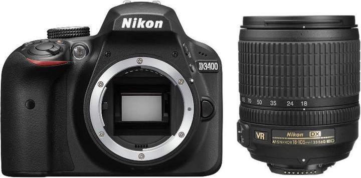 Produktbild Nikon D3400 Kit inkl. Tasche & 8GB SD-Karte (24.20 Mpx, APS-C / DX)