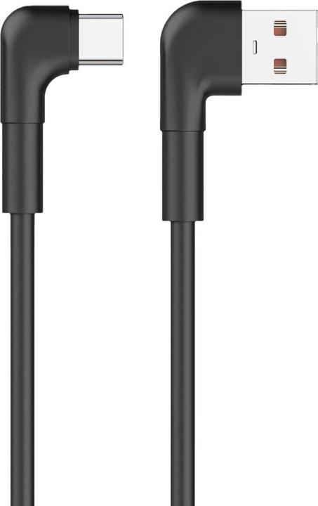 Actual product image Maxlife MXUC-09 angle cable USB - USB-C 1,0 m 3A black (1 m)