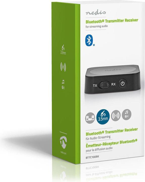 Produktbild Nedis Bluetooth Transmitter Receiver Bluetooth Transmitter Receiver Connection Input: 1x AUX Connect (Sender & Empfänger)