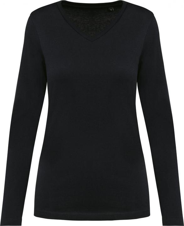 Kariban suprima Langarmshirt mit V-Ausschnitt, Damen