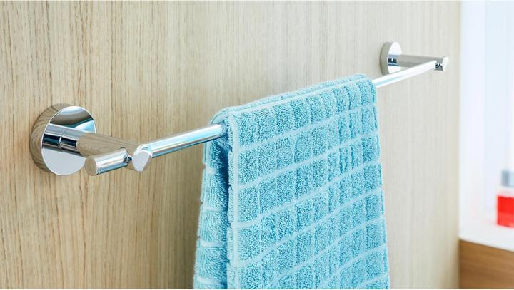Actual product image tesa SMOOZ Towel rail incl. adhesive solution without drilling