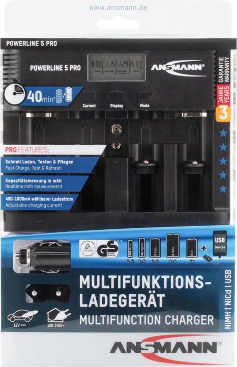 Produktbild Ansmann Powerline 5 Pro (1 Stk., Ladegerät ohne Akku)