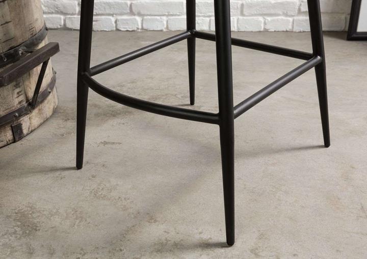 Produktbild Floki24 Barhocker IRON LABEL, Echtleder & Stahl, 52x57x108 - blau