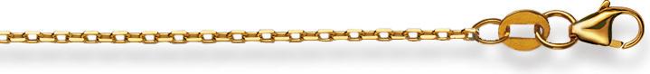 Natsumi Schmuck Halskette Gelbgold 18K/750 Anker Geschliffen 1.3mm (750/18 K Gelbgold, 40 cm)