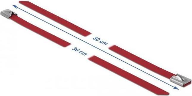 Image du produit Delock Colliers de serrage en acier inoxydable 300x7,9 10 pcs. (Serre-câbles en plastique, 300 mm, 10 pcs)