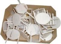 Image du produit Buffalo Food Trefod/Pizzabord 30 mm PS Hvid til Pizzaaeske,1000 pc/krt