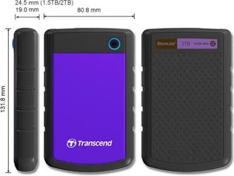 Actual product image Transcend StoreJet 25H3 (2 TB)
