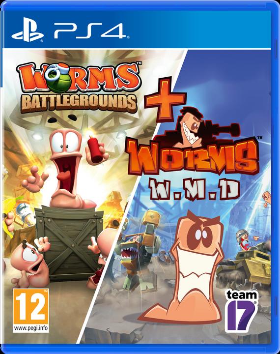 Immagine prodotto Team17 Telltale Games Worms Battlegrounds + Worms WMD Pacchetto doppio (PS4, EN)