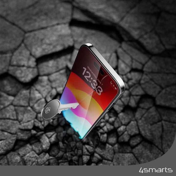 Image du produit 4smarts Second Glass Privacy avec cadre de montage pour Apple iPhone 15 (1 pièce(s), Apple iPhone 15)