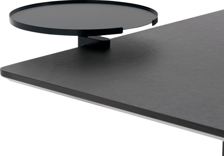 Actual product image Apto Round table shelf 28cm diameter with table clamp, black