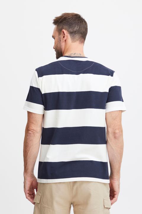 Actual product image FQ1924 FQTom SS stripe tee w logo print 21900645 (M)
