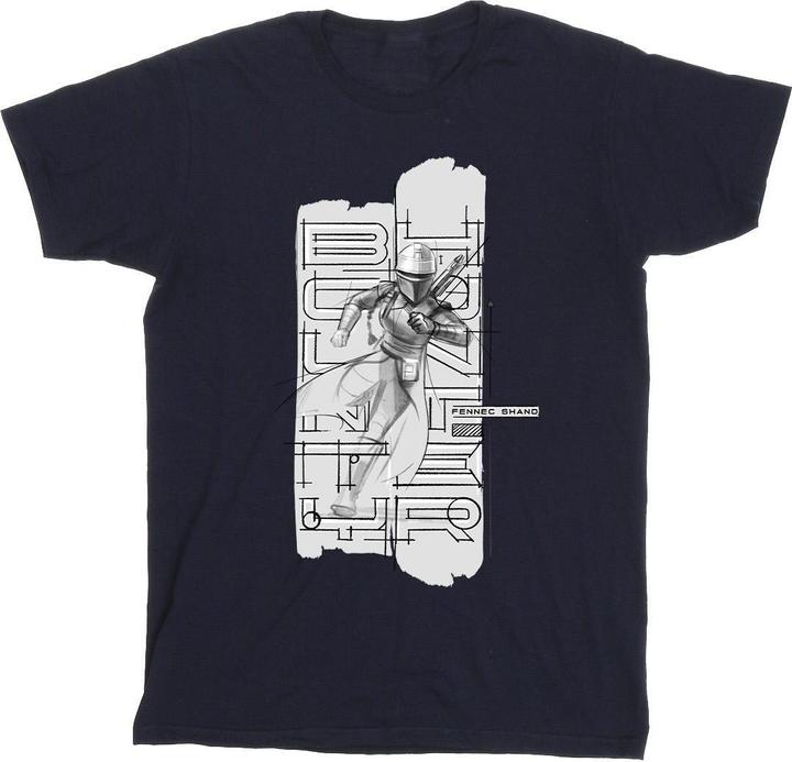 Star Wars The Book Of Boba Fett Fennec Illustration TShirt (L)