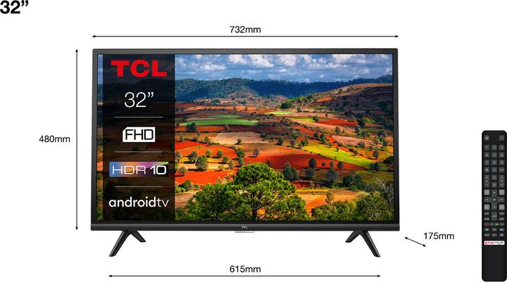 Produktbild TCL 32ES570F (32", ES5, LCD, Full HD, 2021)