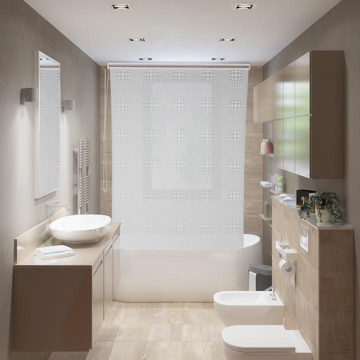 Actual product image Relaxdays Shower roller blind (100 x 4.5 x 245 cm)