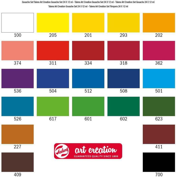 Produktbild Talens Gouachefarbenset (Multicolor, 288 ml)