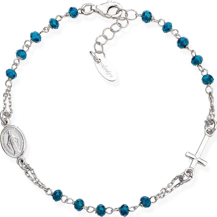Immagine prodotto Amen Bracciale di cristallo con rosario (17 cm, Argento 925)