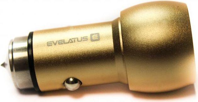 Produktbild Evelatus Car Charger ECC01 GOLD 2USB port 3.1A with stainless steel escape tool