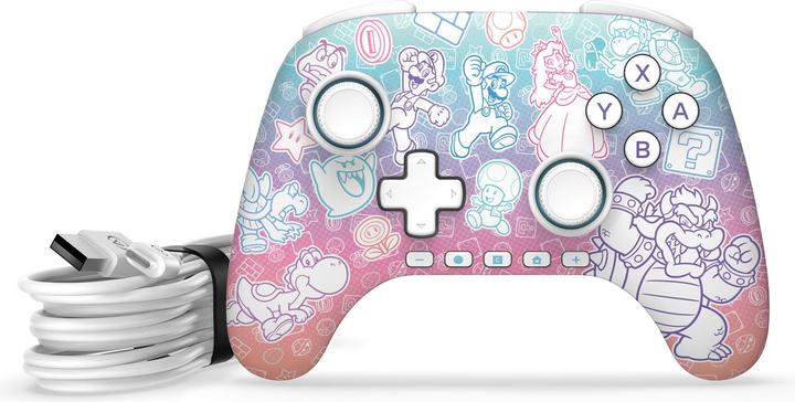 Actual product image PowerA NSW2 Controller Advantage wired Mushroom Kingdom (Switch 2)