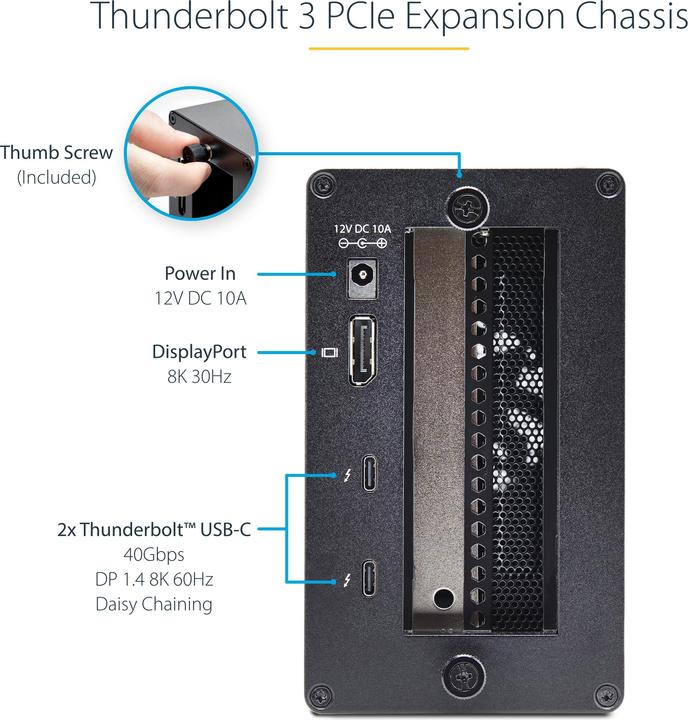 Produktbild StarTech 2TBT3-PCIE-ENCLOSURE (Thunderbolt, 2 Ports)