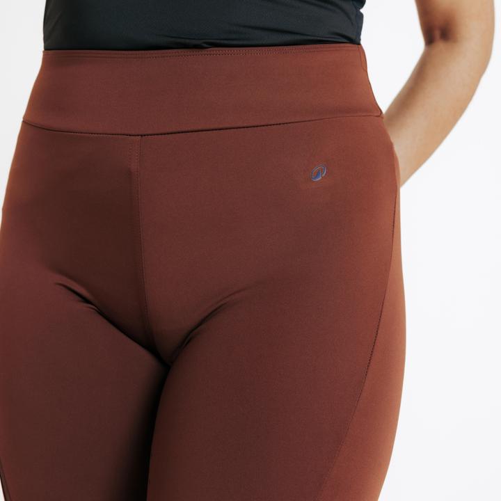 Actual product image Fouganza Reitleggings 500 Full Grip Damen braun (XXS)