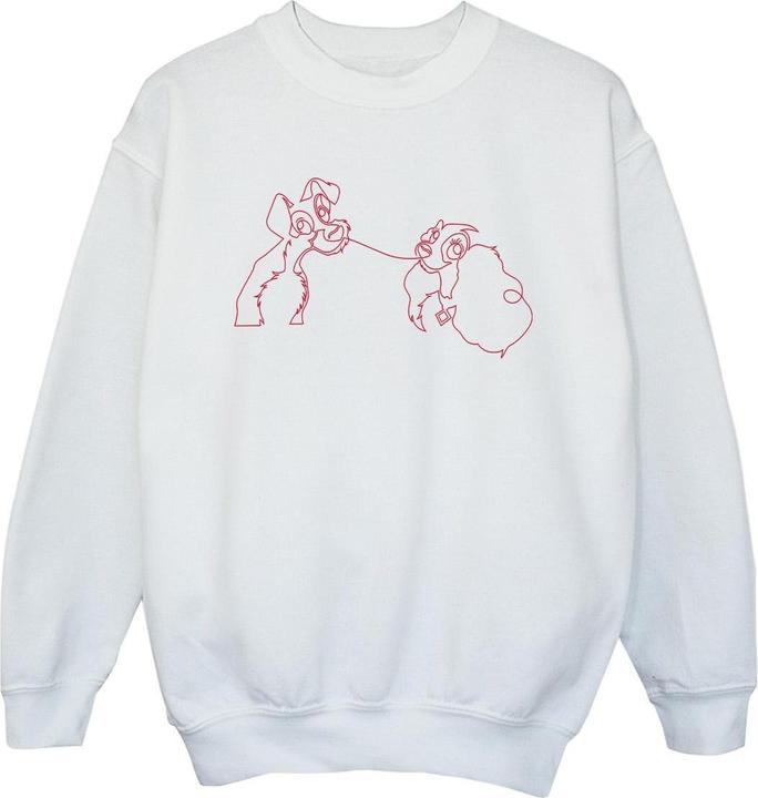 Disney Lady And The Tramp Spaghetti Outline Sweatshirt Mädchen