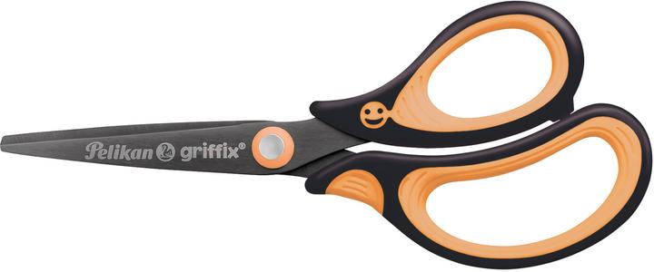 Actual product image Pelikan griffix school scissors, pointed, neon black (15 cm)