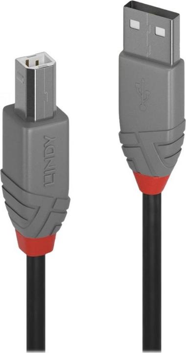 Produktbild Lindy 10m USB 2.0 Typ A an B Kabel Anthra Line (10 m, USB 2.0)