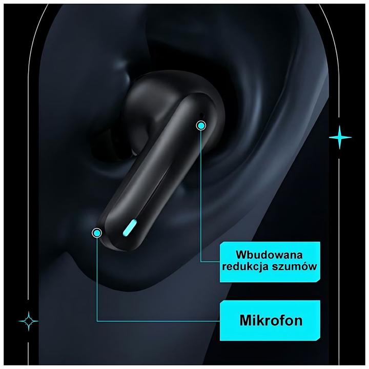 Actual product image Usams Dual-Mic Gaming Wireless Headphones - Black (Wireless)