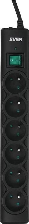 Productafbeelding Ever OPTIMA 1,5m 6 AC-uitgangen 250 V Zwart 1,5 m (6 x, CEE 7/5, 1.50 m)