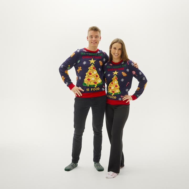 Immagine prodotto Christmas Sweats Tutto quello che voglio per Natale è il cibo a LED (S)