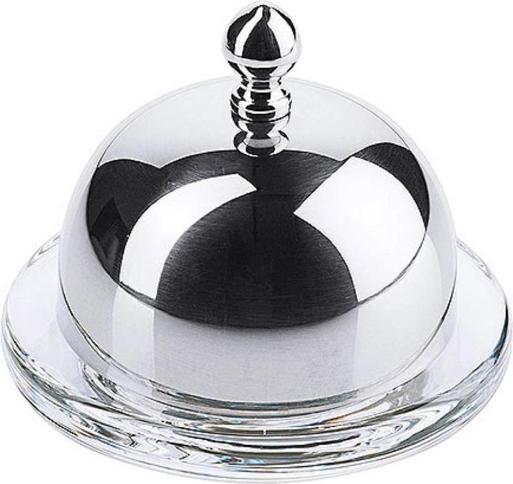 Image du produit Contacto Beurrier avec clochette D : 9cm H : 8cm verre/acier inoxydable (0.06 l)