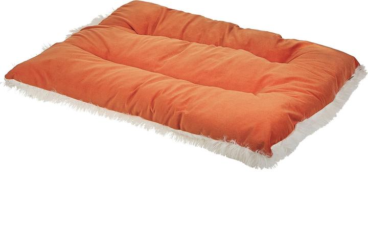 Actual product image Beliani Pet Bed Velvet Fabric Orange 70 x 55 cm ERGANI (Dog)