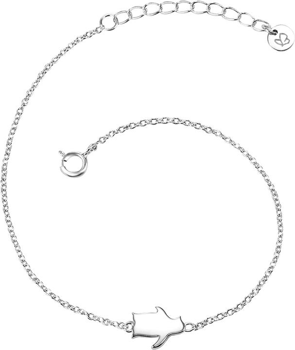 Actual product image Glanzstücke München Ladies Penguin Sterling Silver 17.0 cm Base Length + 3.0 cm Extension - 10170 (17 cm, Sterling Silver)
