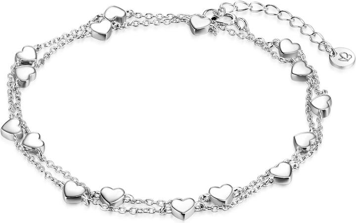 Immagine prodotto Glanzstücke München Cuore da donna in argento massiccio 36,0 cm di lunghezza base + 3,0 cm di estensione - 10258 (36 cm, Argento)