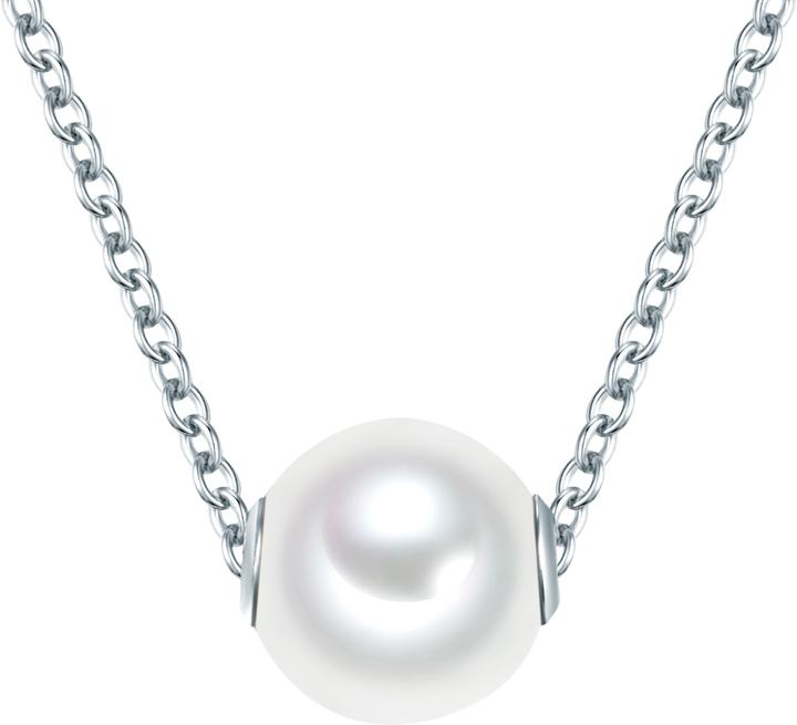 Image du produit Valero Pearls Femme en argent sterling perle d'eau douce de culture argent 42,0 cm chaîne de base + 5,0 cm (Argent Sterling, 42 - 47 cm)