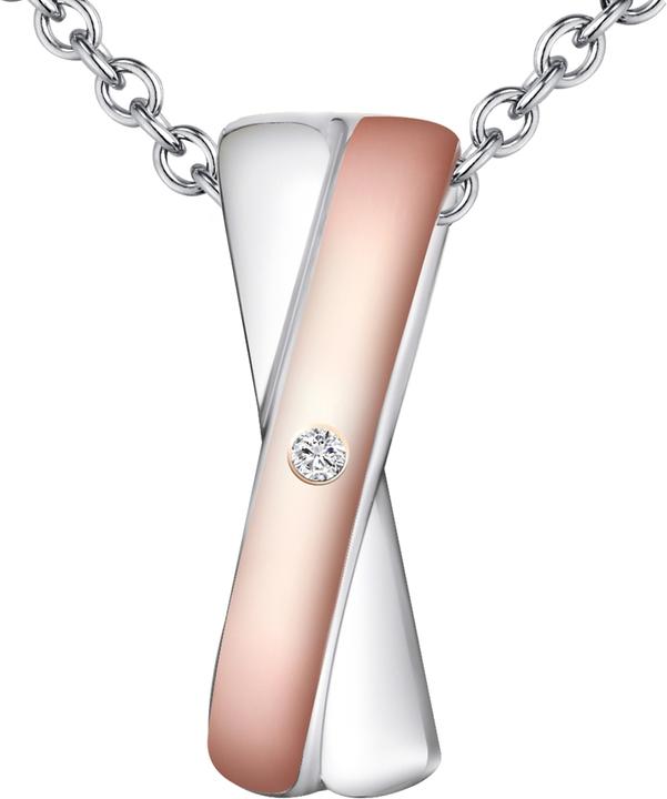 Rafaela Donata Damen Sterling Silber Diamant silber/roségold - 10906 (Sterling Silber, 40 cm)