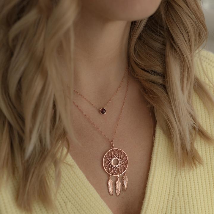 Actual product image Glanzstücke München Ladies sterling silver garnet rose gold 40.0 cm base chain + 5.0 cm extension - 11092 (Sterling Silver, 40 - 45 cm)