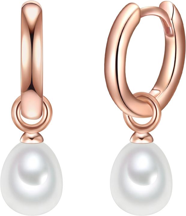 Valero Pearls Damen Sterling Silber Süsswasser-Zuchtperle roségold - 11320 (Sterling Silber)