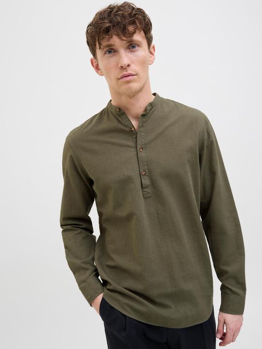 Produktbild Jack & Jones Jjesummer Half Placket Shirt Ls Sn (XL)