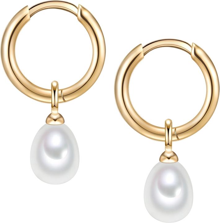 Immagine prodotto Valero Pearls Donna Argento 925 Perle d'acqua dolce coltivate Oro giallo - 11322 (Argento)