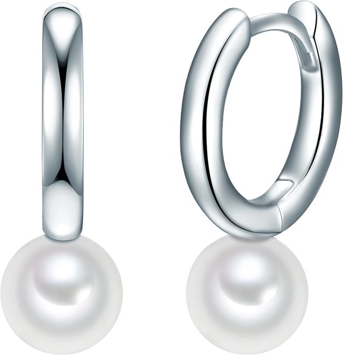 Valero Pearls Damen Sterling Silber Süsswasser-Zuchtperle silber - 11312 (Sterling Silber)