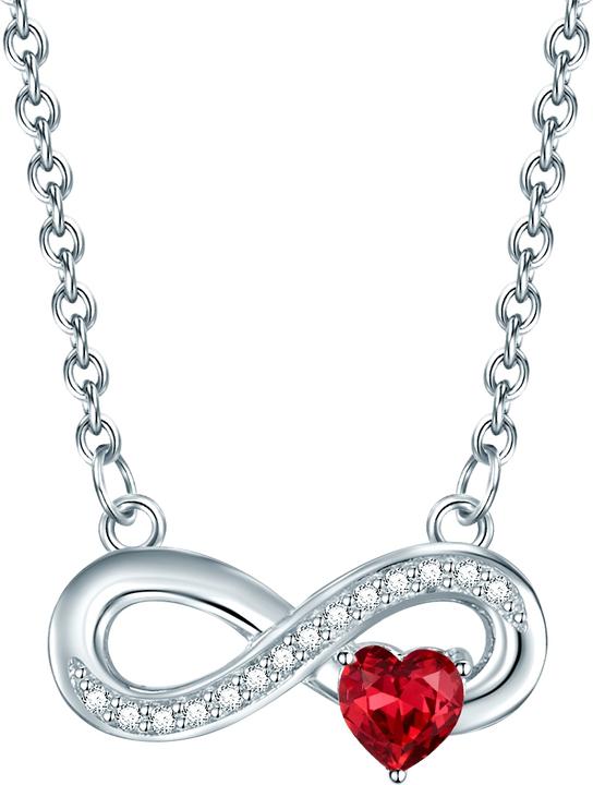 Actual product image Rafaela Donata Ladies Infinity/Heart Sterling Silver Zirconia silver 42.0 cm base chain + 7.0 cm extension - 11384 (Sterling Silver, 42 - 49 cm)