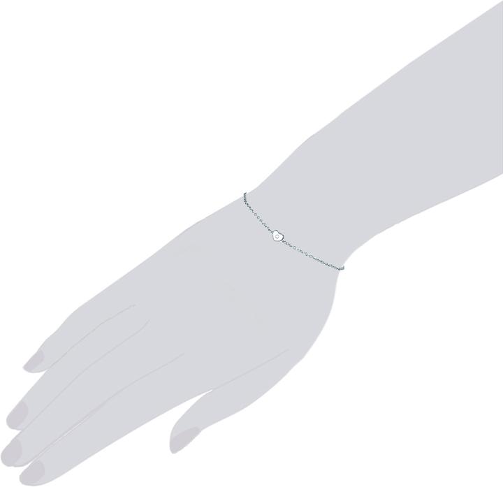 Immagine prodotto Rafaela Donata Cuore da donna in argento sterling con zirconia cubica argento 19,0 cm di lunghezza base + 3,0 cm (19 cm, Argento)