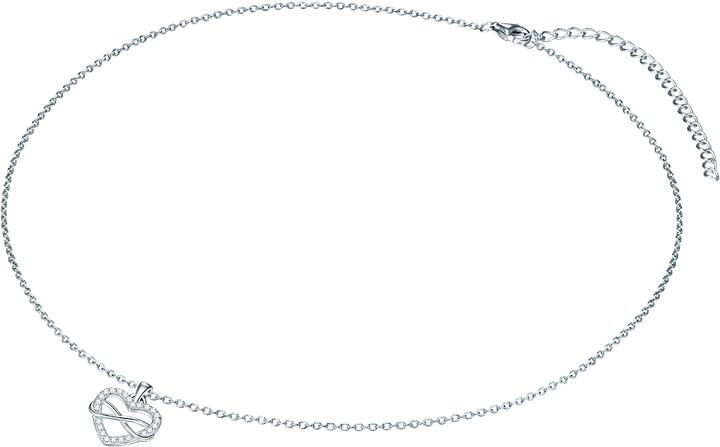 Immagine prodotto Rafaela Donata Catena da donna con cuore in argento con zirconia cubica 42,0 cm + 7,0 cm di estensione - 11366 (Argento, 42 - 49 cm)